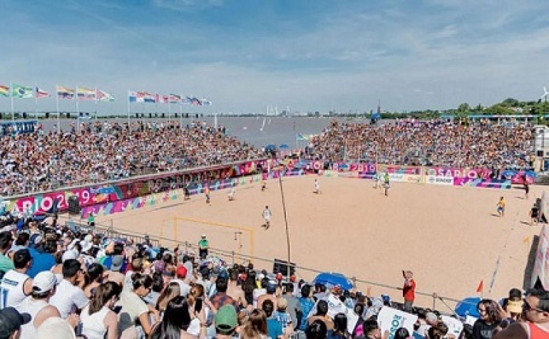 Playa Olímpica 2026:  Comienza la Copa Tricentenario de fútbol playa en Rosario
