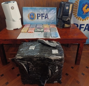 POLICÍA FEDERAL  SECUESTRÓ 13 KILOGRAMOS DE COCAÍNA OCULTOS EN ELECTRODOMÉSTICOS