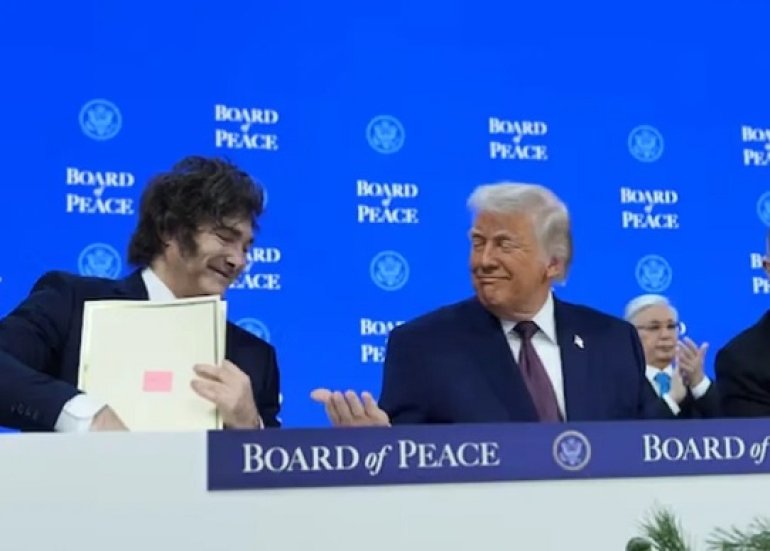 Donald Trump lanzó el "Consejo de la paz", con Javier Milei como uno de los fundadores