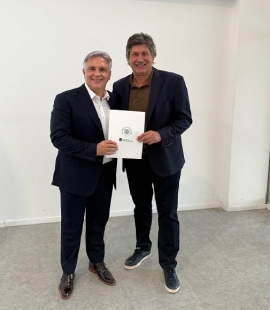 Roly Santacroce recibió el respaldo del gobernador de Córdoba