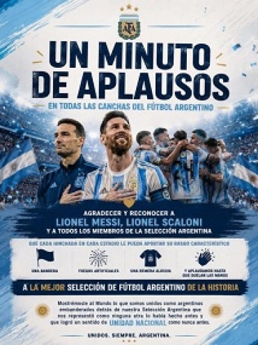 Homenaje para la Selección Argentina: Habrá un minuto de aplausos en todos los partidos