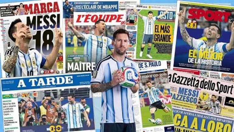 Messi, en las tapas de los diarios del mundo tras lograr un nuevo récord