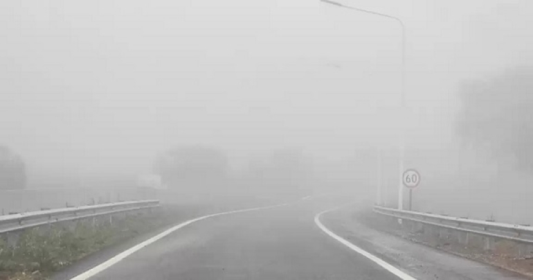 Alerta vial: Rosario amaneció bajo una densa niebla