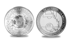 El gol de Maradona a los ingleses en la moneda dedicada al Mundial 2026