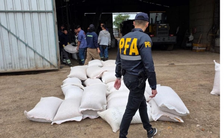 Allanan galpones y secuestran 40 toneladas de maíz