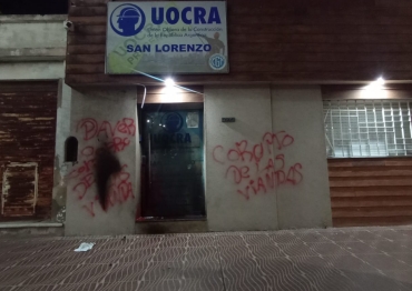 Ataque incendiario en la sede de UOCRA San Lorenzo