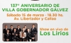 ESTE S&Aacute;BADO 15, VILLA GOBERNADOR G&Aacute;LVEZ CELEBRA EL 137&deg; DE SU FUNDACI&Oacute;N CON UN SHOW DE &ldquo;LOS LIRIOS&rdquo;