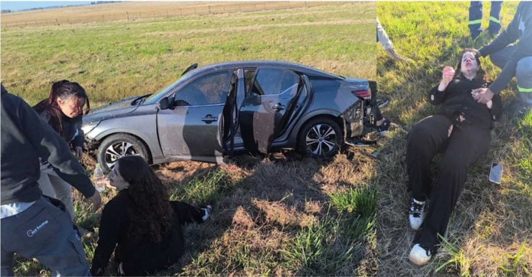 José y Rocío Bonacci sufrieron un despiste en la ruta y resultaron heridos